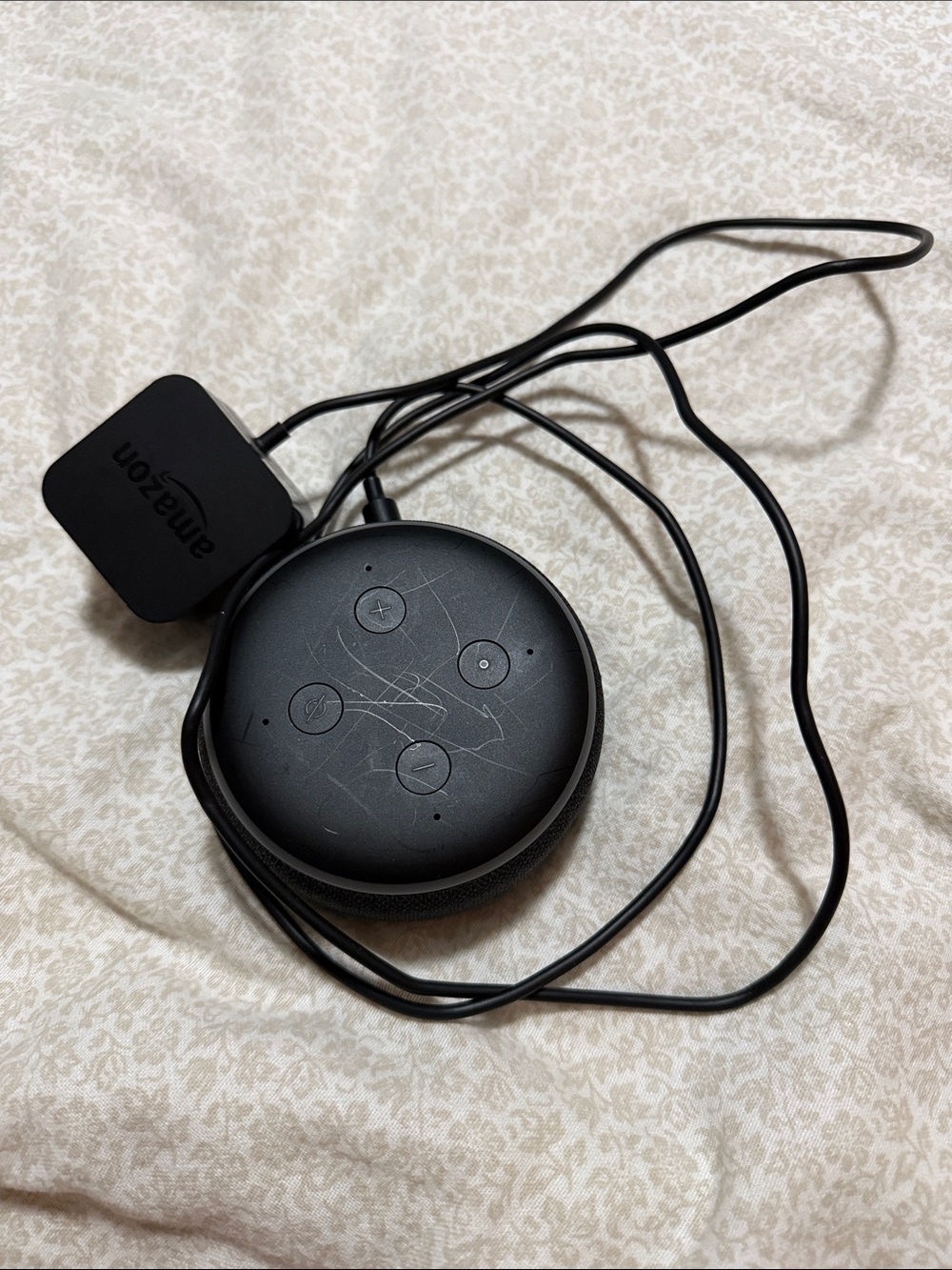 Amazon Black Smart Voice Speaker with Power Adapter
